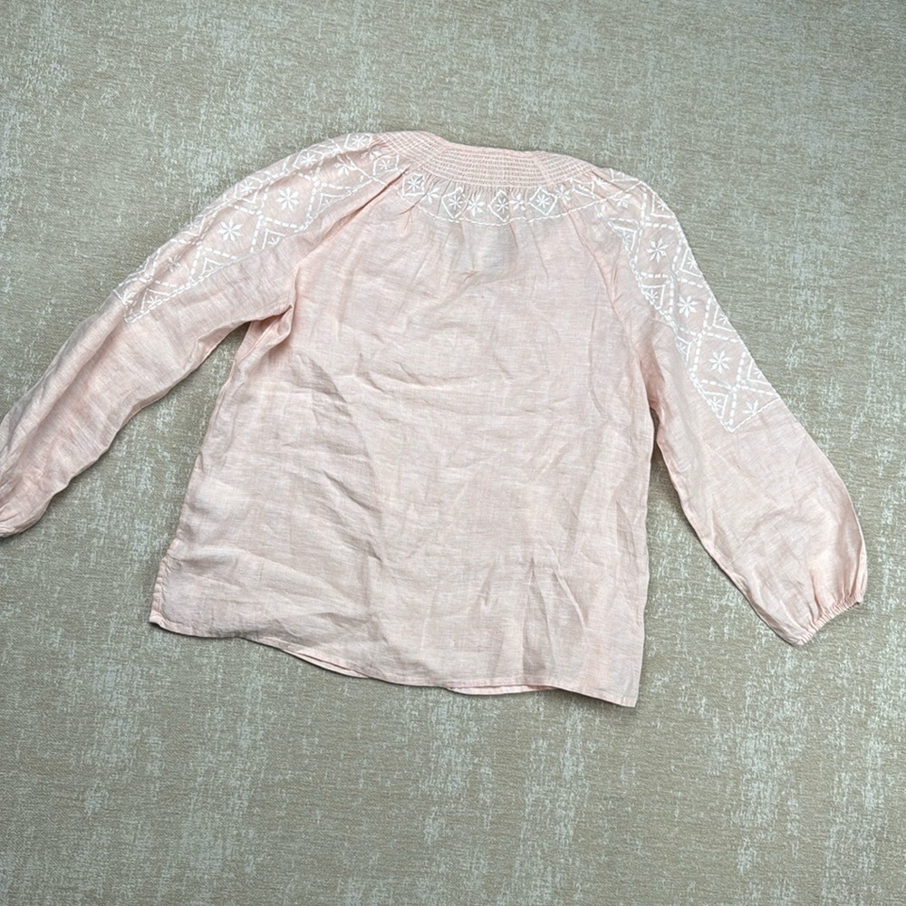 Joie Pink Blush Embroidered Popover Tunic Top - Picture 7 of 8